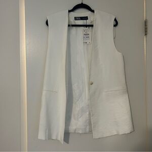NWT Zara Women's Cream Sleeveless Vest
